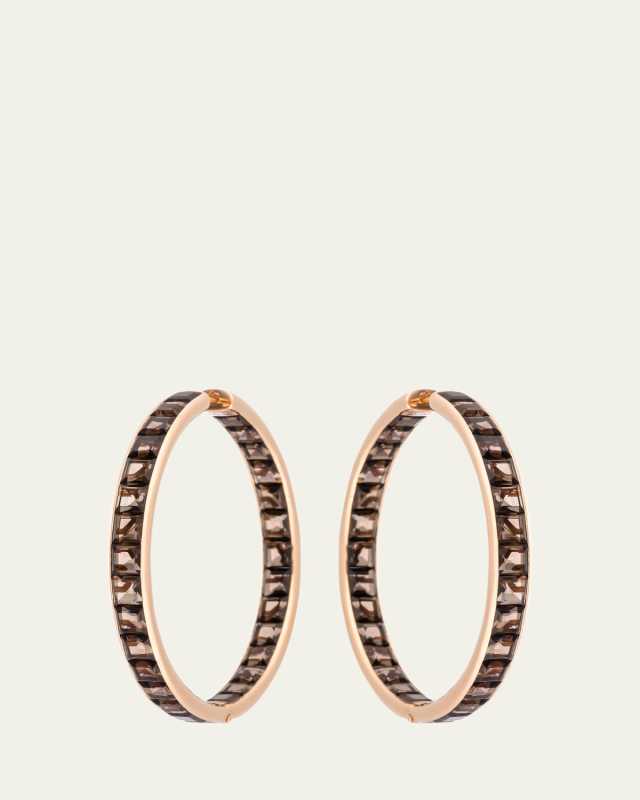 Black Bliss Ii Earrings in 18K Rose Gold and Smokey Quartz